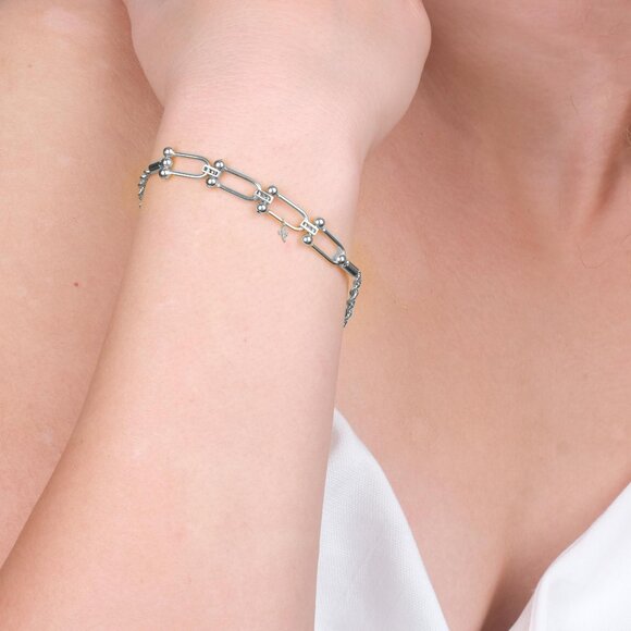 Solid 14k White Gold Cactus Charm - Cute Western Jewelry Gifts for Her - Picture 2 of 5